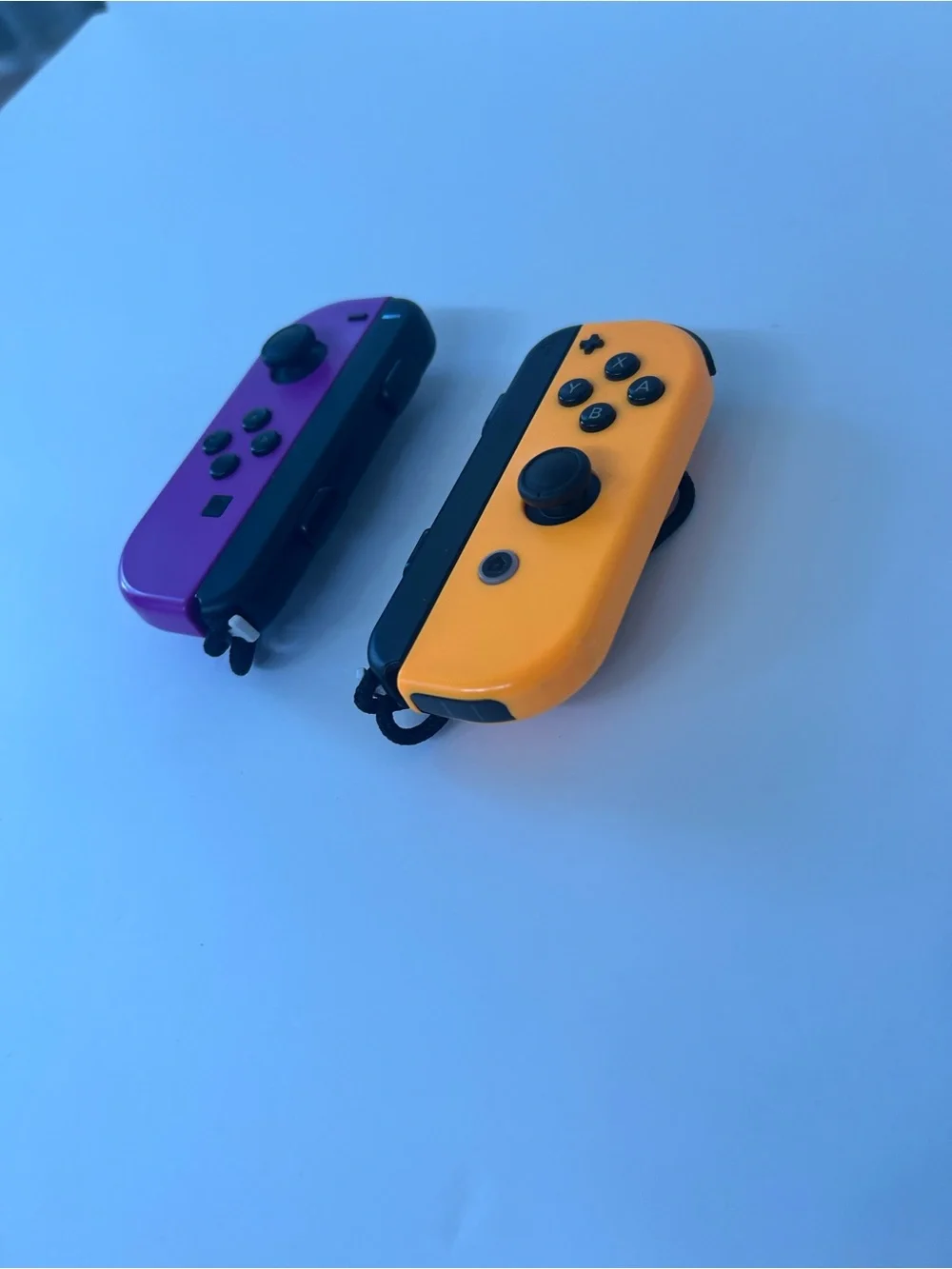 Nintendo Purple Left & Orange Right Joy-Con Controller Pair